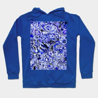 Abstract Designs, Black Blue White Hoodie